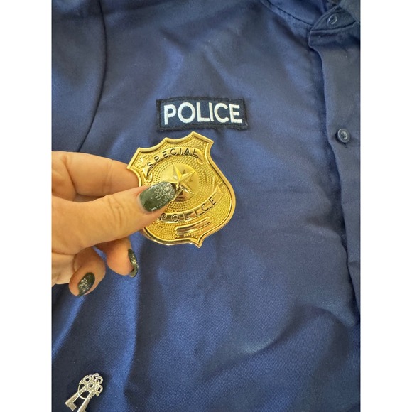 Spirit Halloween Police Costume Shirt Hat‎ Badge and Accessories Set Men S M - Picture 8 of 12